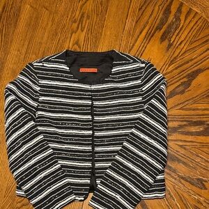Alice + Olivia Monochrome Striped Jacket